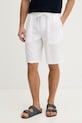 Guess Σορτς Ανδρικά με λινό λευκό F6GD01.WN202