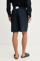 Oblačila Guess kratke hlače moške z lanom F6GD01.WN202 mornarsko modra