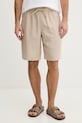Guess kratke hlače moške z lanom bež F6GD01.WN202