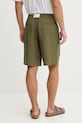 Oblačila Guess kratke hlače moške iz lana F6GD01.WN202 zelena
