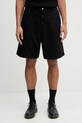 Carhartt WIP Walter Single Knee Short szorty cargo bawełniane męskie czarny I036491.89GD