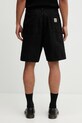 Odzież Carhartt WIP Walter Single Knee Short szorty cargo bawełniane męskie I036491.89GD czarny