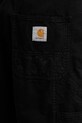Carhartt WIP Walter Single Knee Short szorty cargo bawełniane męskie czarny I036491.89GD