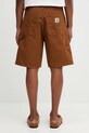 Odzież Carhartt WIP Double Knee Short szorty bawełniane męskie I034793.HZ02 brązowy