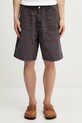 Carhartt WIP Double Knee Short szorty bawełniane męskie brązowy I036483.3IS4O