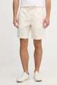 Lacoste pantaloni scurți pentru bărbați, cu bumbac bej GH1977