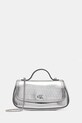 Τσάντα Calvin Klein απομίμηση λείου δέρματος ασημί LV04F3306G