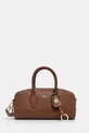 BOSS torebka skórzana NUMAH Bowling skóra licowa brązowy 50557995