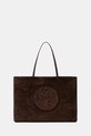 Tory Burch torebka zamszowa Ella Suede skóra licowa brązowy 170980.200