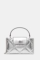 Tory Burch torebka skórzana Kira Diamond skóra licowa srebrny 174998.040