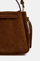 Tory Burch torebka zamszowa Romy Suede brązowy 174221.200