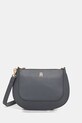 Tommy Hilfiger torebka skórzana nie mieści A4 szary AW0AW18143