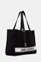 Bombažna torba Karl Lagerfeld K/ESSENTIAL B1M46078 črna SS26