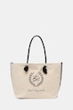 Βαμβακερή τσάντα Karl Lagerfeld K/HOTEL υφασμάτινο μπεζ B1W46065