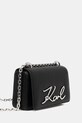 Karl Lagerfeld torebka skórzana K/SIGNATURE B1W30046 czarny SS26