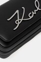 Karl Lagerfeld torebka skórzana K/SIGNATURE czarny B1W30046