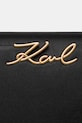 Akcesoria Karl Lagerfeld torebka skórzana K/SIGNATURE B1W30058 czarny