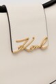 Karl Lagerfeld poșetă de piele K/SIGNATURE alb B1W30059