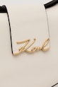 Δερμάτινη τσάντα Karl Lagerfeld K/SIGNATURE λευκό B1W30059