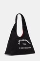 Karl Lagerfeld geantă de bumbac K/RSG B1W50015 negru SS26