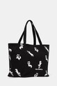 Bombažna torba Karl Lagerfeld IKON B1W50053 črna SS26