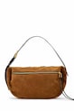 Τσάντα σουέτ AllSaints δέρμα σαμουά καφέ W568XD