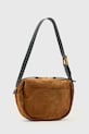 AllSaints torebka zamszowa W566XD brązowy SS26