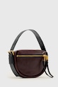 Akcesoria AllSaints torebka skórzana W562XD bordowy