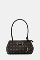 Τσάντα Guess CARRIE απομίμηση λείου δέρματος καφέ HWGP98.98080