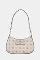 Τσάντα Guess CARRIE λεπτό μοτίβο μπεζ HWGP98.98180