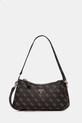Τσάντα Guess NOELLE απομίμηση λείου δέρματος καφέ HWQG96.72730