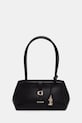 Τσάντα Guess CARRIE απομίμηση λείου δέρματος μαύρο HWVG98.96080