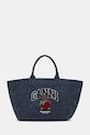 GANNI torebka tote damska bawełniana niebieski B2110041