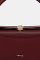 Furla torebka skórzana Nicole Mini Boston Bag WE00893.BX4296.CGQ00 bordowy