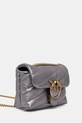 Pinko crossbody torbica ženska usnjena 100040.A360 srebrna SS26