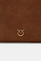 Pinko torebka zamszowa Horizontal brązowy 106062.A0F6