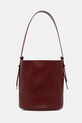 Akcesoria Patrizia Pepe torebka damska skórzana 8B0287.L148 bordowy
