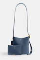 Coach torebka zamszowa Suede Bleecker Bucket 21 CCW84 niebieski SS26