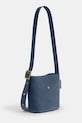 Coach torebka zamszowa Suede Bleecker Bucket 21 niebieski CCW84