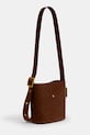Coach torebka zamszowa Suede Bleecker Bucket 21 brązowy CCW84