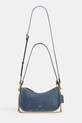 Akcesoria Coach torebka zamszowa Suede Waverly CDD78 niebieski