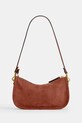 Coach torebka damska skórzana Suede Waverly CDD78 brązowy SS26