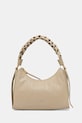 Coccinelle torebka skórzana BOHEME PLISSE skóra licowa beżowy E1.UT1.13.03.01