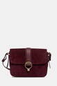 Barbour torebka zamszowa Rosa nie mieści A4 bordowy LBA0508