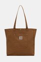 Carhartt WIP torebka bawełniana Bay Tote gładkie brązowy I036333.HZ01