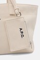 A.P.C. tote taška dámská bavlněná LE DRUMMER TOILE SMALL COHMP.F67045 béžová