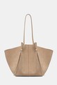 Yuzefi torebka shopper damska zamszowa XL MOCHI beżowy YUZSS26.HB.XLM.S007