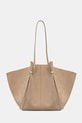 Yuzefi torebka shopper damska zamszowa XL MOCHI beżowy YUZSS26.HB.XLM.S007