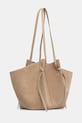 Yuzefi torebka shopper damska zamszowa LARGE MOCHI YUZSS26.HB.LM.S007 beżowy SS26