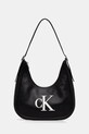 Calvin Klein geantă baguette damskă cu imitație de piele negru LV04F3427G